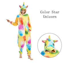 Load image into Gallery viewer, Unicorn Onesies Unisex Winter Kigurumi Stitch Panda Onesies Women Men Nightwear Anime Costumes Adults Flannel Sleepwear Pajamas - Ole Misc.