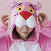 Load image into Gallery viewer, Kigurumi Pink Leopard Winter Pajamas Animal Panther One Piece Unisex Pajama kigurumi Pajama Adult Panther Onesies WarmSoft - Ole Misc.