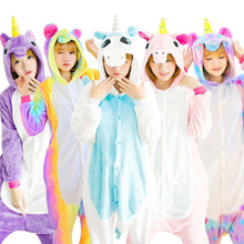 Load image into Gallery viewer, Adult Kigurumi Unicorn Onesie High Quality Animal Pajama Adult Men Women Rainbow Cartoon Cute Party Suit Thicker Warm Sleepwear - Ole Misc.