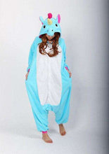 Load image into Gallery viewer, Adult Kigurumi Unicorn Onesie High Quality Animal Pajama Adult Men Women Rainbow Cartoon Cute Party Suit Thicker Warm Sleepwear - Ole Misc.