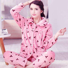 Load image into Gallery viewer, Winter Thick Flannel Women Pajamas Sets Velvet Autumn Warm Sleepwear Female Pyjamas Homewear Thick Home Suit - Ole Misc.