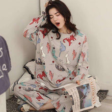 Load image into Gallery viewer, Winter Thick Flannel Women Pajamas Sets Velvet Autumn Warm Sleepwear Female Pyjamas Homewear Thick Home Suit - Ole Misc.