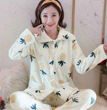 Load image into Gallery viewer, Winter Thick Flannel Women Pajamas Sets Velvet Autumn Warm Sleepwear Female Pyjamas Homewear Thick Home Suit - Ole Misc.