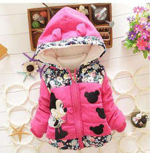 Load image into Gallery viewer, Autumn Winter Mickey Minnie Girls Jackets Cute Cotton Keeping Warm Kids Jacket Hooded Casual Girls Coat Children's Clothing - Ole Misc.