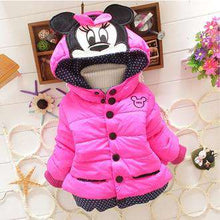 Load image into Gallery viewer, Autumn Winter Mickey Minnie Girls Jackets Cute Cotton Keeping Warm Kids Jacket Hooded Casual Girls Coat Children's Clothing - Ole Misc.
