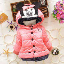 Load image into Gallery viewer, Autumn Winter Mickey Minnie Girls Jackets Cute Cotton Keeping Warm Kids Jacket Hooded Casual Girls Coat Children's Clothing - Ole Misc.