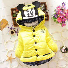 Load image into Gallery viewer, Autumn Winter Mickey Minnie Girls Jackets Cute Cotton Keeping Warm Kids Jacket Hooded Casual Girls Coat Children's Clothing - Ole Misc.