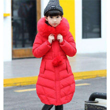 Load image into Gallery viewer, Big Girl Winter Cotton-Padded Jacket Children's Fashion Long Coat Kids Outerwear Baby's Thick Warm Down Jacket Children Clothing - Ole Misc.