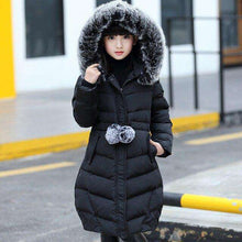 Load image into Gallery viewer, Big Girl Winter Cotton-Padded Jacket Children's Fashion Long Coat Kids Outerwear Baby's Thick Warm Down Jacket Children Clothing - Ole Misc.