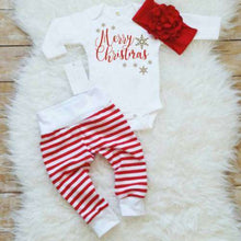 Load image into Gallery viewer, 3PCS Newborn Baby Christmas T-Shirt Tops Romper Long Pants Outfits Clothes Set - Ole Misc.