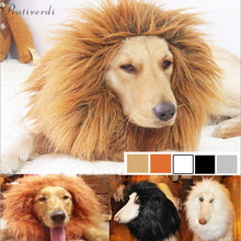 Load image into Gallery viewer, Cute Pet Cosplay Clothes Transfiguration Costume Lion Mane Winter Warm Wig Cat large Dog Party Decoration With Ear Pet Apparel - Ole Misc.