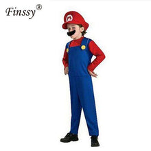 Load image into Gallery viewer, Halloween Costumes Funny Super Mario Luigi Brother Costume Kids Children Boys Girls Fantasia Cosplay Jumpsuit - Ole Misc.