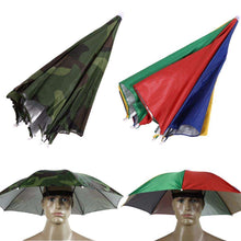 Load image into Gallery viewer, Portable 55cm Sun Shade Lightweight Camping Fishing Hiking Festival Outdoor Parasol Foldable Cap - Ole Misc.