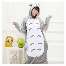 Load image into Gallery viewer, Totoro Kigurumi Onesie Adult Women Animal Pajamas Suit Flannel Warm Soft Sleepwear Onepiece Winter Jumpsuit Pijama Cosplay - Ole Misc.
