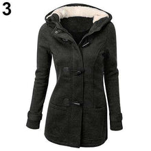 Load image into Gallery viewer, Women Fashion Winter Jacket Coat Parka Horn Buttons Casual Thick Hooded Outwear - Ole Misc.