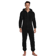 Load image into Gallery viewer, Men Warm Teddy Fleece Onesie Fluffy Sleep Lounge Adult Sleepwear One Piece Pyjamas Male Jumpsuits Hooded Onesies For Adult Men - Ole Misc.