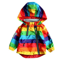 Load image into Gallery viewer, LILIGIRL Boys Girls Rainbow Coat Hooded Sun Water Proof Children's Jacket for Spring Autumn Kids Clothes Clothing Outwear - Ole Misc.