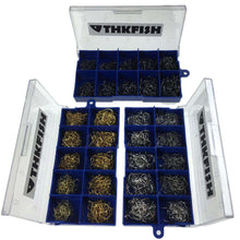 Load image into Gallery viewer, 500 Pcs #3-#12 Silver Black Gold Freshwater Fishing Hooks Carp Fishhooks Barbed Hooks Kit Jigging Bait Carp Fishing Hook - Ole Misc.