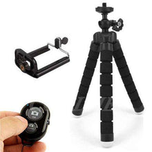 Load image into Gallery viewer, COOLJIER Flexible Sponge Octopus Mini Tripod With Bluetooth Remote Shutter For iPhone mini Camera Tripod Phone Holder clip stand - Ole Misc.