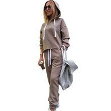 Load image into Gallery viewer, 2018 Autumn Tracksuit Long Sleeve Thicken Hooded Sweatshirts 2 Piece Set C - Ole Misc.