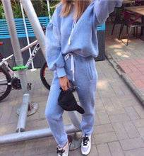 Load image into Gallery viewer, 2018 Autumn Tracksuit Long Sleeve Thicken Hooded Sweatshirts 2 Piece Set C - Ole Misc.