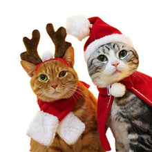 Load image into Gallery viewer, Newly Pet Dog Cat Scarf Cap Cloak Headband Set Gifts Christmas Party Winter Clothes - Ole Misc.