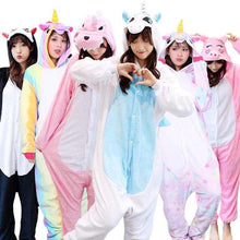 Load image into Gallery viewer, Cartoon Women Adult Couple Animal Sleep Carnival Fantasy Pajama Onesie Cute Raccoon Funny kigurumi Party  Suit Fleece Games - Ole Misc.