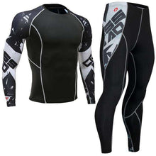 Load image into Gallery viewer, Fashion clothing warm men's underwear set men's compression fleece sweat quick-drying thermal underwear men's long-sleeved spot - Ole Misc.