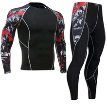 Load image into Gallery viewer, Fashion clothing warm men's underwear set men's compression fleece sweat quick-drying thermal underwear men's long-sleeved spot - Ole Misc.