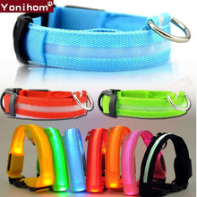 Load image into Gallery viewer, Dog Collar Nylon LED Glowing Pet Dog Collar Luminous Adjustable Collar Perro for Small Dog Cat Puppy LED Light Night Safety XS - Ole Misc.
