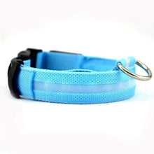 Load image into Gallery viewer, Dog Collar Nylon LED Glowing Pet Dog Collar Luminous Adjustable Collar Perro for Small Dog Cat Puppy LED Light Night Safety XS - Ole Misc.