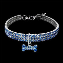 Load image into Gallery viewer, Exquisite Bling Crystal Dog Collar Diamond Puppy Pet Shiny Full Rhinestone Necklace Collar Collars for Pet Little Dogs Supplies - Ole Misc.