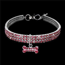 Load image into Gallery viewer, Exquisite Bling Crystal Dog Collar Diamond Puppy Pet Shiny Full Rhinestone Necklace Collar Collars for Pet Little Dogs Supplies - Ole Misc.