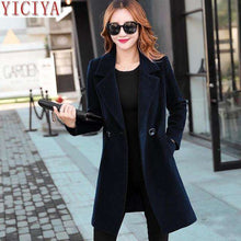 Load image into Gallery viewer, YICIYA Autumn Winter jacket women overcoat wool coat suits plus size 3xl 4xl large big long black slim blend clothes outerwear - Ole Misc.
