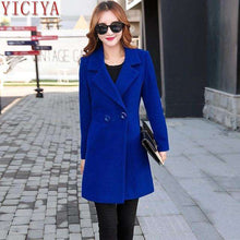 Load image into Gallery viewer, YICIYA Autumn Winter jacket women overcoat wool coat suits plus size 3xl 4xl large big long black slim blend clothes outerwear - Ole Misc.