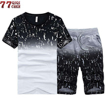 Load image into Gallery viewer, Tracksuit Male 2018 Men Clothing Set Fitness Tracksuit Summer Casual Men Shorts + T shirt Men's Suit 2 Pieces Sets Plus Size 4XL - Ole Misc.