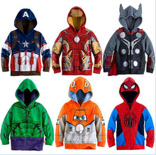 Load image into Gallery viewer, Children's Hoodies Cartoon Avengers Marvel Superhero Iron Man Thor Hulk Captain America Spiderman Sweatshirt  Boys Jacket 3-8Y - Ole Misc.