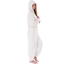 Load image into Gallery viewer, Winter Warm Pyjamas Women Onesies Fluffy Fleece Jumpsuits Sleepwear Overall Plus Size Hood Sets Pajamas Onesie For Women Adult - Ole Misc.