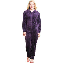 Load image into Gallery viewer, Winter Warm Pyjamas Women Onesies Fluffy Fleece Jumpsuits Sleepwear Overall Plus Size Hood Sets Pajamas Onesie For Women Adult - Ole Misc.