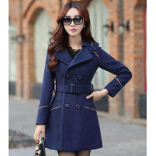 Load image into Gallery viewer, YAGENZ M-3XL Autumn Winter Wool Jacket Women Double Breasted Coats Elegant Overcoat Basic Coat Pockets Woolen Long Coat Top 200 - Ole Misc.