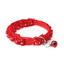 Load image into Gallery viewer, Sale 1PC  Dog Cat Lace Collar Buckle Collar Lovely  For Pet Accessories Adjustable With Bell Pet Supplies - Ole Misc.