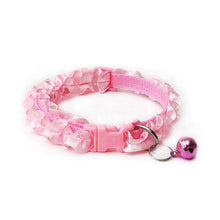 Load image into Gallery viewer, Sale 1PC  Dog Cat Lace Collar Buckle Collar Lovely  For Pet Accessories Adjustable With Bell Pet Supplies - Ole Misc.