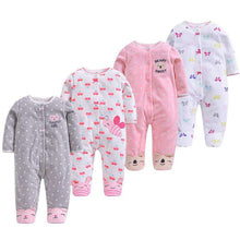 Load image into Gallery viewer, 2019 new Winter Fleece baby clothes baby girls boys  Long sleeves bodysuit baby boy jumpsuit - Ole Misc.