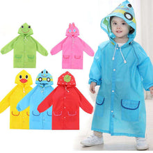 Load image into Gallery viewer, 1pcs Cartoon Animal Children's Waterproof Rain Coat Polyester Clothes Children Baby Boys Girls Jacket Coat Rainwear Rainsuit - Ole Misc.