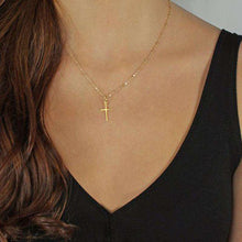Load image into Gallery viewer, 2019 Summer simple Gold silver Chain Cross Necklace Small Gold Cross name necklace Religious Jewelry personalized necklace - Ole Misc.