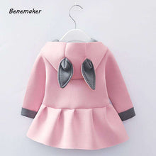 Load image into Gallery viewer, Benemaker Toddler Rabbit Ear Jackets For Girl Spring Children's Clothing Hooded Cute Outerwear Baby Windbreaker Kids Coats JH029 - Ole Misc.