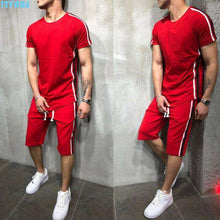 Load image into Gallery viewer, Striped 2019 Summer New Men's Shorts Casual Suits Sportswear Mens Clothing Man Sets Pants Male sweatshirt Men Brand Clothing - Ole Misc.
