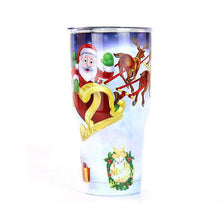 Load image into Gallery viewer, Christmas Tumbler 30 oz Stainless Steel Travel Mugs Santa Claus Vacuum Insulated Double Wall Cup with Lid - Ole Misc.