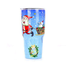 Load image into Gallery viewer, Christmas Tumbler 30 oz Stainless Steel Travel Mugs Santa Claus Vacuum Insulated Double Wall Cup with Lid - Ole Misc.