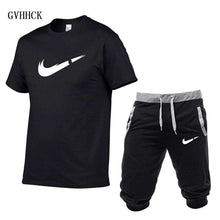 Load image into Gallery viewer, Summer New Tracksuit Men Shorts Casual Men's Sportswear Suit Shorts Brand Clothing Two Pieces Top Tee+Shorts Sweat Suits 2019 - Ole Misc.